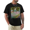 Herren -T -Shirts Iris in Monets Garten - Claude Monet T -Shirt Schwarz übergroß