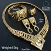 Ensembles de bijoux ZEADEAR POUR LES FEMMES ICON LIENSE GOLD GOLD Africain Dubai Collier Boucles d'oreilles Bracelet Ring Jew Jewelry Wedding 240410