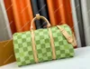 Keepall 50 Designer Mens Travel Bag 7a High Quality Damier Golf Coated Canvas Large Capacity Bagage Bag Mens Fitness Bag Crossbody Bag
