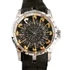 Dwanaście okrągłych stolików Knight Watch Men Wormhole Nowa koncepcja mechaniczna Przystojna dziesięć marek mechanicznych zegarek Mężczyźni Creative Quartz Watch 184884