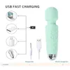 20 Modi Strong Vibration Upgraded Mini Vibrator USB Charging Handheld Wand Massager G-Spot Clitoris Vibrator Sexy speelgoed voor vrouwen