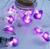 Luzes de fadas LED Love Heart Shape Battery Powerd 15m 3m String LED Holiday Holiday Wedding Festa de Natal Luzes LED Decoration3814397