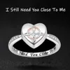 Love Heart Cremation Ash Rings Memorial Urn Ring Ashes Keepsake Jewelry Size 6-12 i Still Need You Close to Me282f