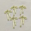 Arrival 33x20mm 100pcs Zinc Alloy Bows Shape Charm For Hand Made Earrings DIY PartsJewelry Findings Components 240414