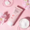 Rengöringsmedel Lalkou Japan Sakura Gentle Cleansing Facial Cleanser krymper Porer Deep Clean Oil Control Ta bort Blackhead Fuktande hudvård