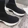 2023 Uzun Çorap Ayakkabıları Kadın Erkekler Örgü Bahar Üçlü Runner Düz Platform Spor ayakkabıları Sıradan Ayakkabı Klasik Çorap Ayakkabı Paris Tasarımcısı Ekstra Hafif Spor Ayakkabıları 35-46
