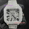 Hot Sale Men Wrist Watches Dial Fashion Skeleton Brand Gold Design Hip Hop Marca de gelo à prova d'água Homens Assista