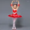 Abbigliamento da ballo per bambini Dance Dance Abito per esibizioni abiti da ragazza Swan White Professional Pettiskirt Modern Body