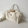 Сумки Ins Korean Baby Bead Bags Многофункциональные большие мощности Canvas Maternity Mommy Bag Bead Bear Emelcodery Bag Organizer