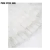 Skirts 2024 White Black Summer Sexy Women High Waist Skirt Dancing Big Swing Tutu Multi-Layer Lace Mesh Cake Short Ladies