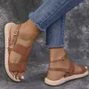 Casual Shoes 2024 Women's Summer Style Fashion Metal Buckle Designer Thick Sole Anti-Slip Slippers Daily Shopping Ladies Sandals