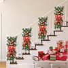 Decorative Flowers Living Succulent Wreath The Cordless Prelit Stairway Trim Christmas Wreaths For Front Door Holiday Window Suction Cups