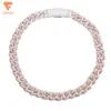 Großhandel Schmuck 925 Silber Exquisite Roségold plattiert Bling Halskette Infinity Moissanit Scharnier Halskette für Frauen