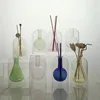 Vazen dubbele laag transparante diffuser met 10 geurstick Essentiële olie -olie -organizer kunst Hydroponische flesglas Glass Desktop Decor