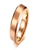 Gravure 6 mm rose en or rose tungstène ring en carbure de mode Bande de fiançailles de mariage matte finition en forme de réconfort en forme de nous taille 8127958717