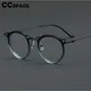 57028 Cadres de spectacle optique acétate vintage Fonds Fashion Round Metal Eyeglass Men Tendance Transparent Eyewear 240411