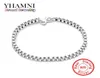 Yhamni Mode drei Linienperlen Charm Armband 100 Pure 925 Silber Mode Schmuck Gloss Armband Ball H1722193902