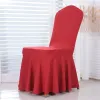 Chair cover Lycra wedding chair cover, party decoration, spandex with pleated skirt, elastic and stretchy dining, luxurious birthday party