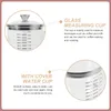 Dijkartikelen Sets High Borosilicate Glass Coffee Cup Scale Cover Meting Drinkmok Container Huishouden