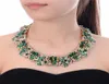 Jerollin 3 couleurs Colliers de fleurs en strass de ramine femme Fashion Crystal Jewelry Chark Choker State Collier Collier 8787910