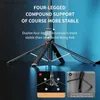 Selfie monopodes 2.2m Bluetooth Stick Stick Tripod 360 Rotation PTZ Porte-manche à main le support de téléphone pliable Monopode pour Android IOS Y240418