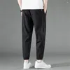 Calça masculina de verão homem legal 8xl e szie sweetpantes moda estirada casual masculino grande tamanho 7xl calça preta cinza