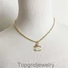 18K Gold vergulde koperen koper hanger ketting ketting mode vrouwen nooit vervagende designer kettingen choker hangers bruiloft sieraden liefde geschenken