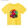 T-Shirts Yeni Yaz Erkek Oyun Baskı T-Shirt Moda Baskı Çocuk T-Shirt Boys Karikatür Kısa Kollu Kız Kız T-Shirt Çocuk Giyim Q240418