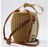 2024 Handväskor Straw Woven Shopping Bag Summer Beach Hucket Bag