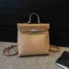 Bolsas de mochila de cuero Bolso de lujo Ky Luxury Ky empalmado mochila para mujer mochila vintage de alta calidad Bolsa de cercanías Bolsas Crossbody Wome tiene logotipo HBL0B2