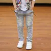 Ienens 5-13y Kinder Jungen Kleidung Skinny Jeans Classic Hosen Kinder Denim Kleidung Trend Lange Taschen Baby Boy Casual Hohoser 240418