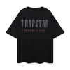 Фиолетовая буква печатная мужская дизайнерская футболка Trapstar Черные белые футболки Tshir