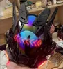 Cyberpunk Mask Cosplay for Men Bluetooth APP Techwear mask Halloween Cosplay Costume Accessory with LED Lamp Futuristic Mask 240417