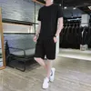 Gymkläder Summer Sports Suit For Men Bekväm Mesh Breatble Fitness Training Tracksuit Running Set T-shirt Shorts