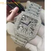 JKBJ Wristwatch Digner Custom Skeleton Sier Moissanite Diamond Watch Pass TtTed Quartz Movement Top Men's Frozen Sapphire
