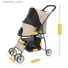 Dog Carrier Stable Pet Dog Carrier Stroller for Kitten Buggy Outdoor Puppy Cat Baby Cart 2 Colors Light Foldable Large Space Jogger Stroller L49