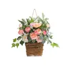 Decoratieve bloemen kunstmatige bloemmand decoratie realistisch hangen met lanyard levendige kleur voor 3