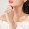 Bangle Student Jewelry 925 STERLING Silver Art Opal Feuilles Bracelet à charme ouvert Bracelet Bracles pour femmes Girl XB100