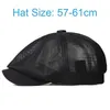 3K4K Berets Summer Mesh Newsboy Caps respirant Casual Outdoor Retro Beret Hats Octagonal Fashion Fashion Solid Flat Caps D240418