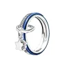 Authentic Fit Women Rings Heart Love Ring Pierścień podwójnie warstwowy łącznik pierścienia