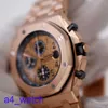 Fashion AP pols Watch Royal Oak 26470or Mens Watch 18K Rose Gold Automatisch machines Zwitsers Beroemde Watch Luxe Gold Band Watch Diameter van 42 mm