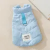 Dog Apparel Teddy Solid Winter Coat Blue Thickened Warm Clothing Jacket Pet Supplies Puppy Clothes XS-XL