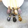 Чары натуральные обсидианские ожережные ожерелья из бутылочки с атмосферами розовые турмалиновые кварцевые диффузоры диффузор