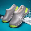 Casual Shoes 2024 Winter Mens Cotton Waterproof Warm EVA Slip On Anti-skid Wear-resistant Outdoor Garden For Men