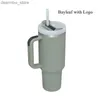 Botella de agua DHL 1 1 con tintas de 40 oz Adventura de acero H2.0 tazas con tapa de mano pajitas de viaje tazas de agua aisladas botellas de agua potable 1031