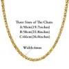 Chains Men's Gold Chain Necklace 20 23 26 Male Corrente Color Stainless Steel Byzantine For Men JewelryChai270b