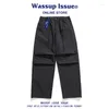 Calça masculina emissão de wassup de pára -quedas casual