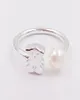 Charms bijoux Making Wedding anillo Sweet Dolls de Plata Style 925 sterling Silver Rings Trendy For Women Men Girl Set Chris8259992