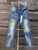 Jeans viola pantaloni per gambe dritti estivi maschi