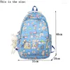 Backpack Female Cartoon Print Book Bag Fashion Women Cute Leisure School Girl Boy Graffiti Laptop Lady Travel College Trendy